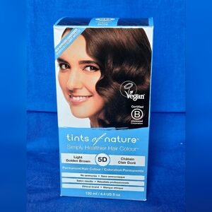Tints of Nature 5D Light Golden Brown VEGAN Permanent Healthier Hair Color Dye